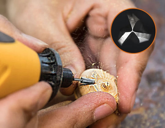 Set 7 Hss Router Bits 2.35-10mm Wood Engraving Carving Rotary Tools