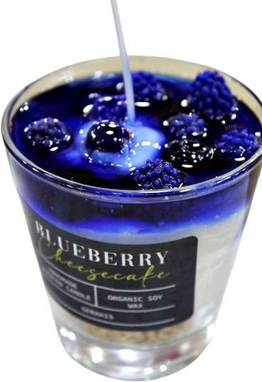 Αρωματικό Κερί Σόγιας Gel Blueberry Cheesecake Ποτήρι Small Φ7,8 X 8 Cm