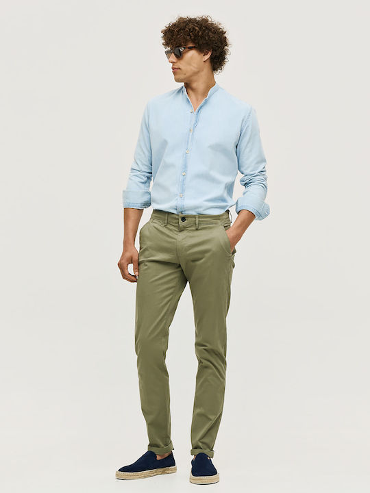 Elastic Green Men's Trousers