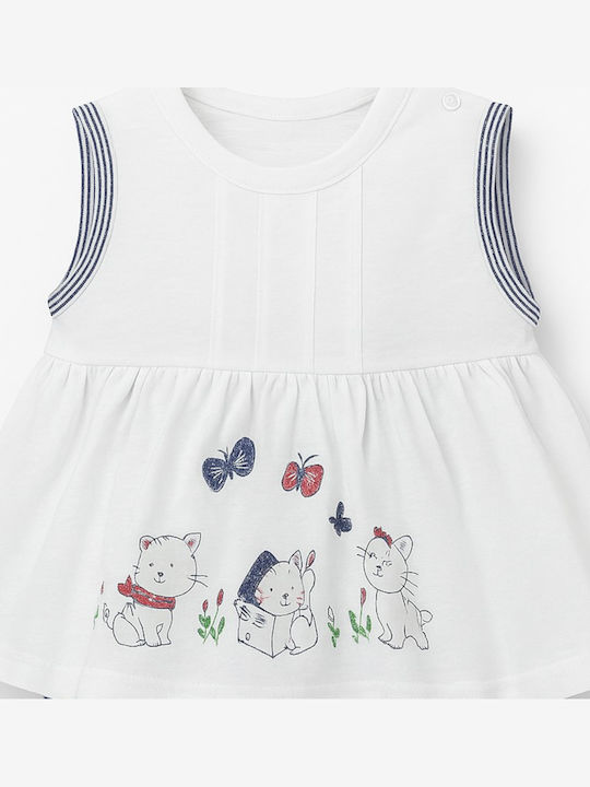 Evita Kids Clothing Set with Shorts White Blue 2 Pieces