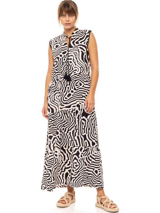 Pink Label Damenbademode Kaftan Strand Schwarz