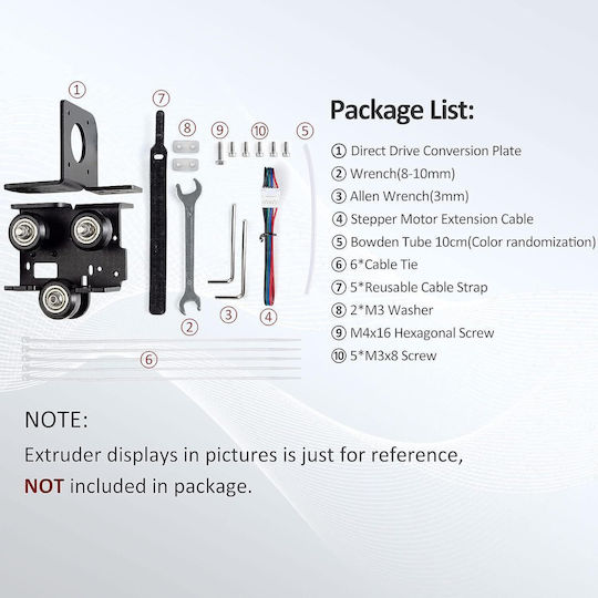 3d Printer Extruder Conversion Kit Direct Drive Support Compatible Ender 3 V2 Ender 3 Pro Voxelab Aquila