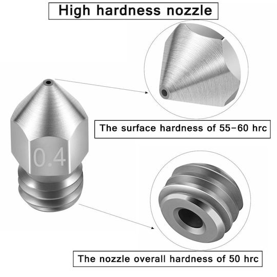 Set Duză Pentru Imprimante 3D 30 Bucăți 0.2mm 0.4mm 0.6mm M6 Șurub 1.75mm Filament Cupru Oțel Inoxidabil Tije de Curățare Creality Ender 3 V2 Ender 3 Ender 3 Pro Ender 3 Max Ender 5 Pro Ender 3 S1 Ender Neo Cr