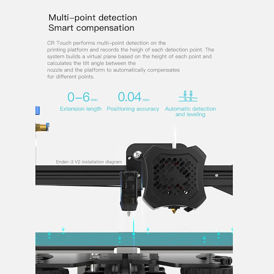Kit Senzor de Nivelare Automată Creality Creality Cr Touch Conector Cu Cablu 1m Suport de Montare Ender 3 Ender 3 Pro Ender 3 V2 Ender 3 Max Ender 5 Serie Cr 10