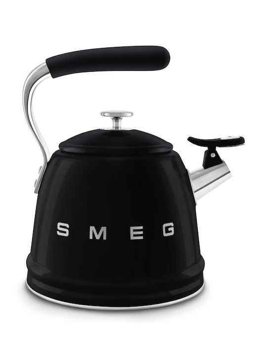 Smeg Τσαγιέρα Ανοξείδωτη Μαύρη 2300ml