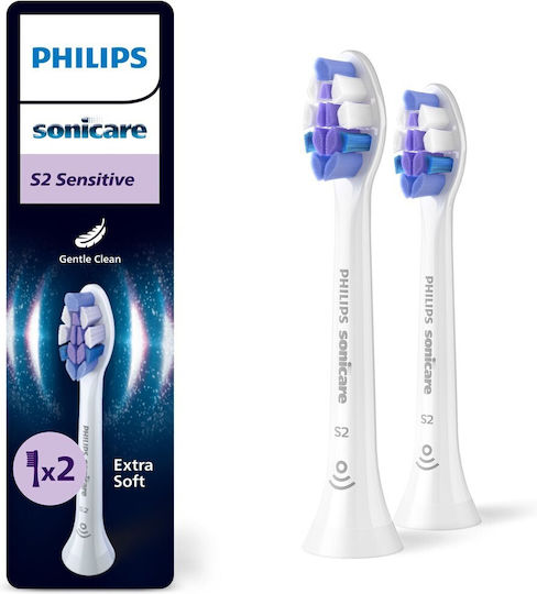 Philips Sonicare S2 Sensitive Electric Toothbrush Replacement Heads for HX6052/87 2pcs