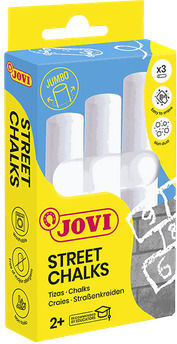 Jovi Chalk Jumbo Washable 2+ Paper Blister 3 Pieces 20x100mm Street White