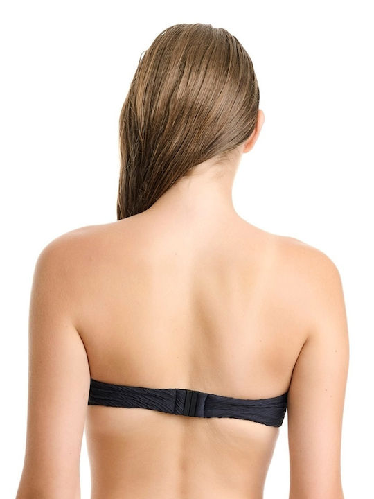 Strapless Bikini Top With Padding Black