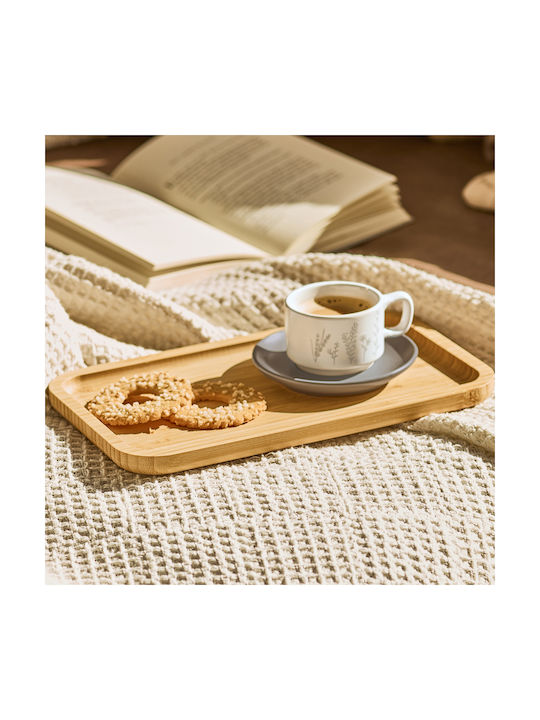 Wooden Rectangular Serving Tray in Brown Color 27x16cm 25656 1pcs