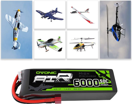 Baterie Li-Po 4s 14.8 V 6000 Mah Deans T Plug Conector FPV UAV Mașină RC Avion Drone Helicopter