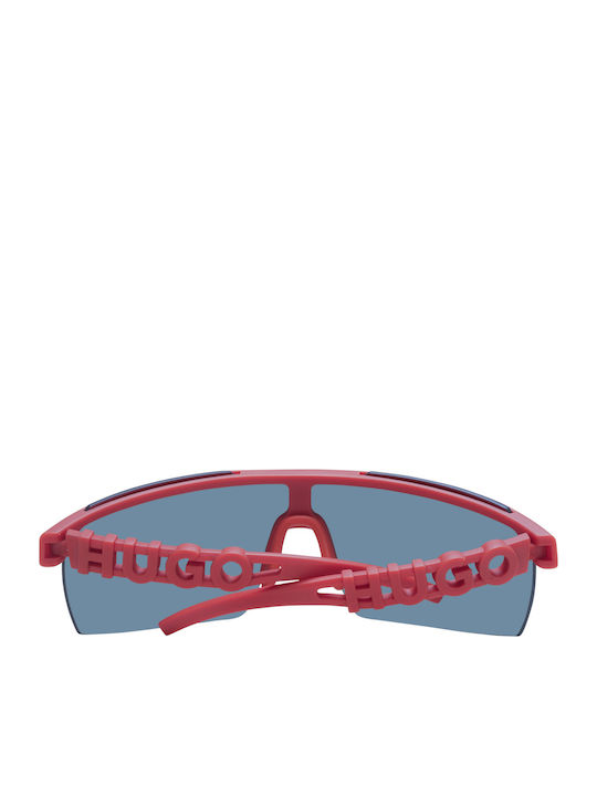 Unisex Sonnenbrille mit Orange Kunststoff Gestell und Orange Spiegel Linse