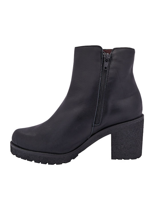 Leather Women's Ankle Boots Black