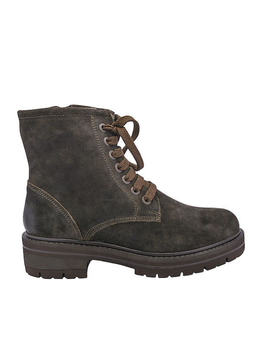 Suede Women's Ankle Boots Brown