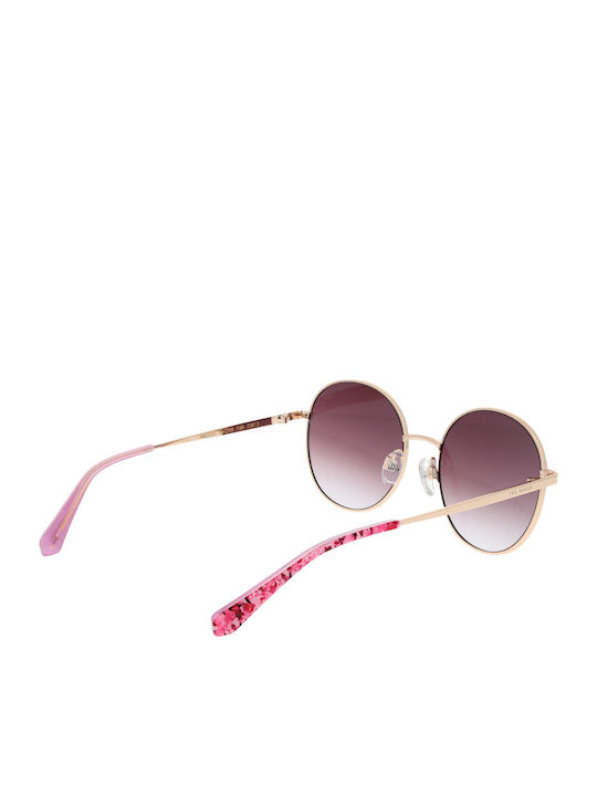Ted Baker Women's Sunglasses with Gold Metal Frame and Purple Gradient Lens