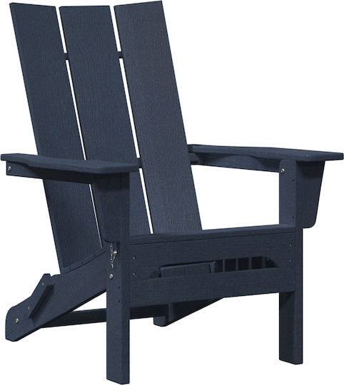 Outdoor Chair Wooden Navy Blue 2pcs 74.5x80.5x90cm