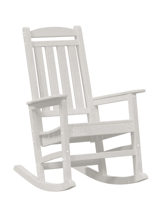 Schaukelstuhl Kunststoff White 2Stück 70x58x107.5εκ.