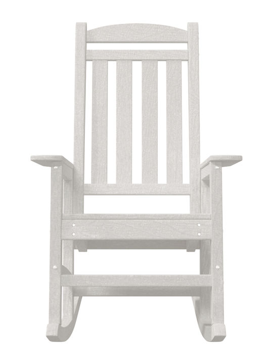 Schaukelstuhl Kunststoff White 2Stück 70x58x107.5εκ.