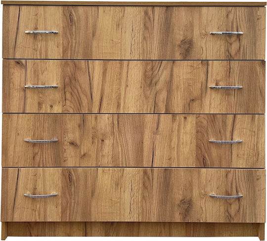Derin Plus Wooden Chest of Drawers Rustic 100x45x100cm
