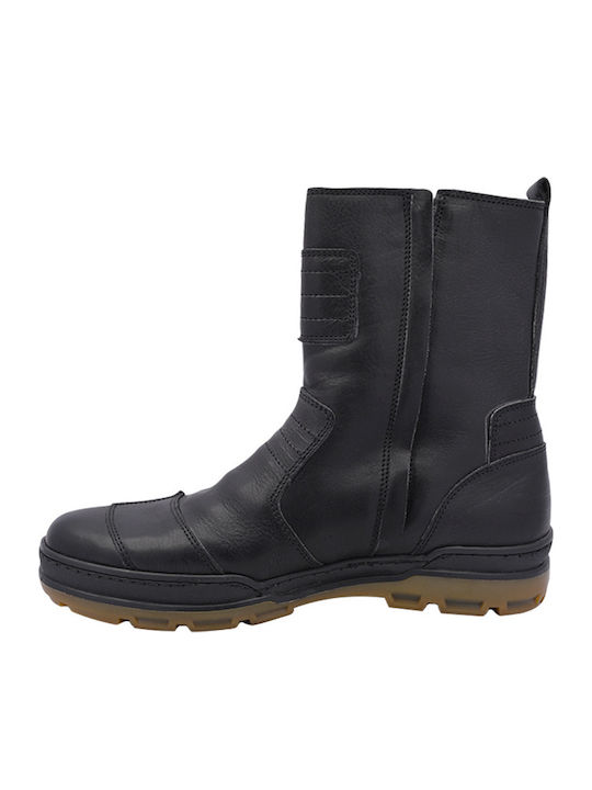 Leder Schwarz Herrenstiefel