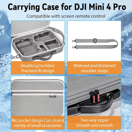 Geantă de transport Gri pentru DJI Mini 4 Pro 32x9x24cm