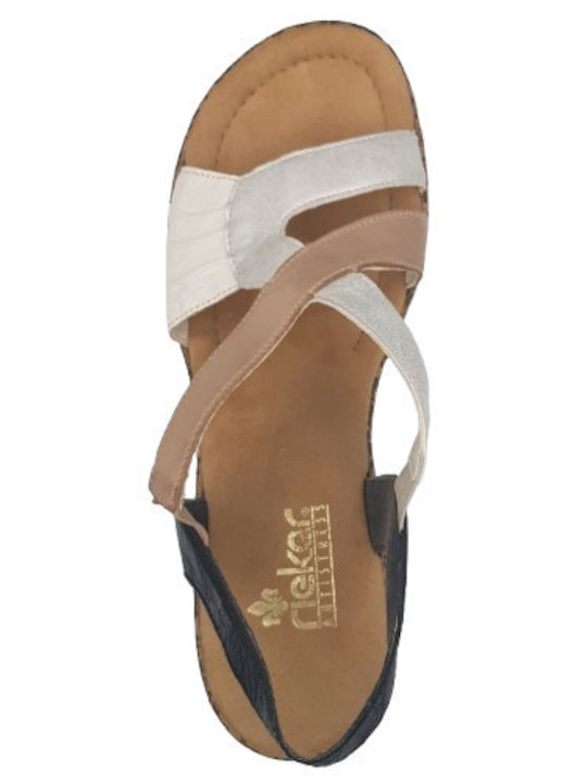Din piele Sandale Anatomici Multicolor