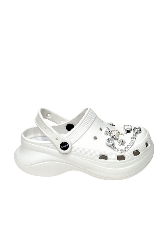 B-Soft Women's Clogs White
