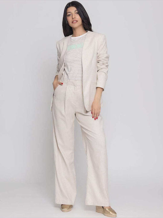 Vero Moda Soffie Lang Damen Blazer Beige