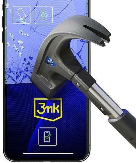 3MK FlexibleGlass Керамично Закалено Стъкло Full Glue Антибактериално (iPhone 17 Pro / 16 Pro / 17)