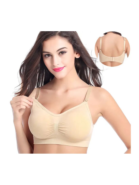 PeeKaBoo Maternity & Nursing Bra with Clips Beige