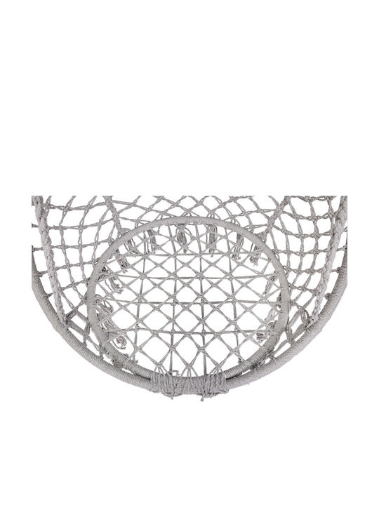 Leagăn suspendat fotoliu cu pernă Metal Gri Rezistență până la 120kg L64xL56xH53cm