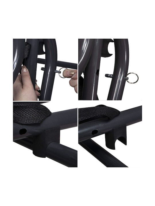 Leagăn cu bază și pernă 3 Locuri Metal Negru Rezistență până la 280kg