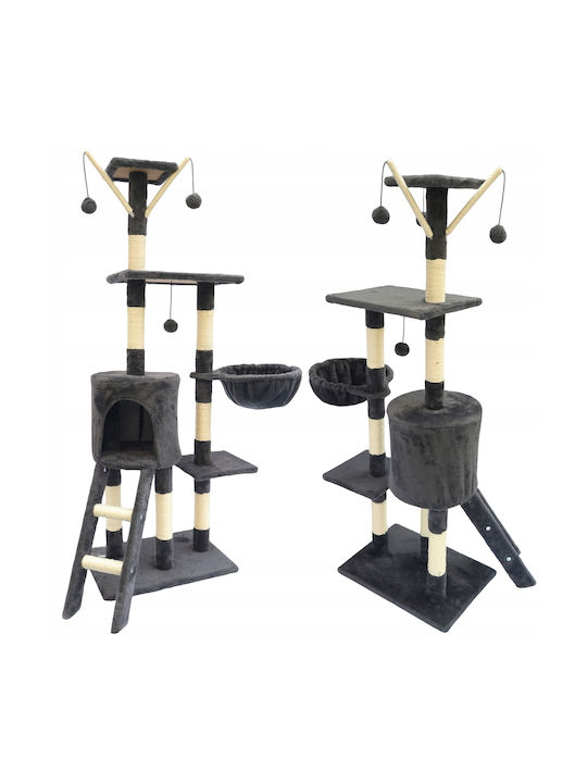 Cat Playset 51x36x138 Cm 6 Levels Sisal Toys Black