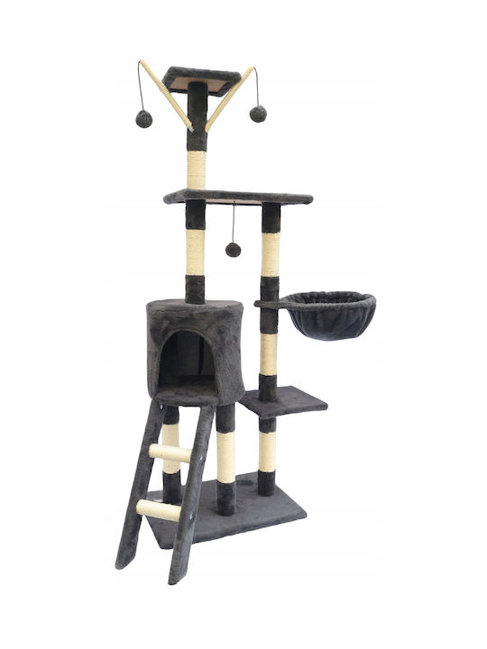 Cat Playset 51x36x138 Cm 6 Levels Sisal Toys Black