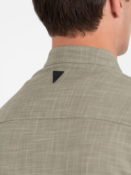 Langärmeliges Overshirt Olive
