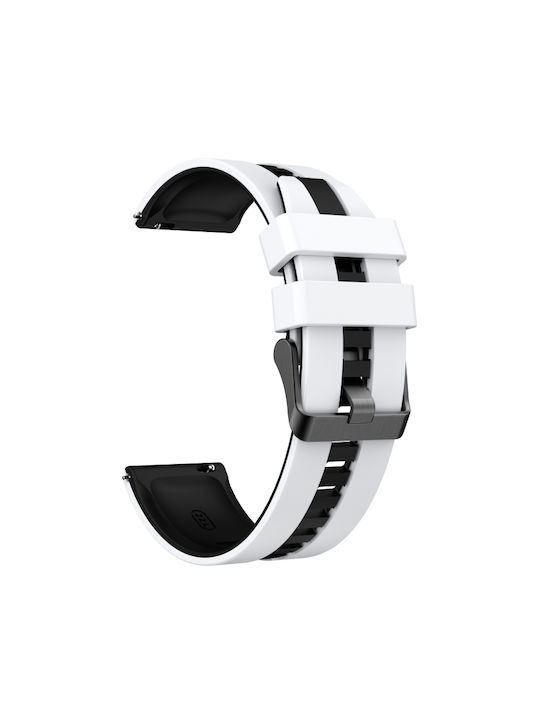Amazfit GTS 4 20mm Zweifarbiges Sportliches Silikonarmband Weiß+Schwarz Amazfit GTS 4 20mm Zweifarbiges Sportliches Silikonarmband Weiß+Schwarz