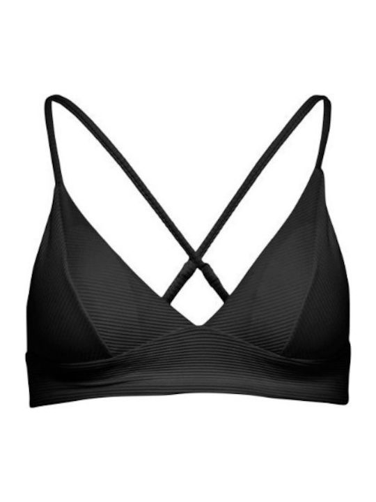 Onlbobby Life Rib Bikini Top Μαγιό Set 1 Πορτοκαλί + 1 Μαύρο