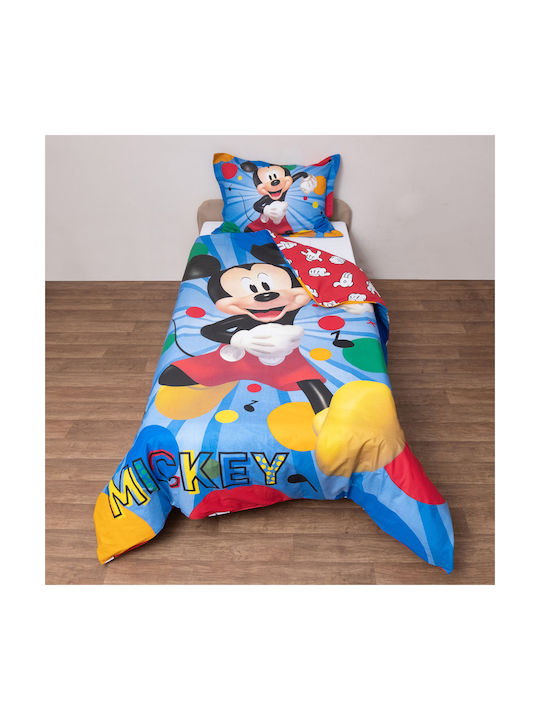 Viopros Set Kids Duvet Cover Single with Pillowcase Cotton Multicolored 160x200cm