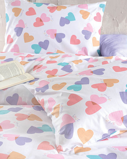 Rythmos Set Kids Duvet Cover Single White
