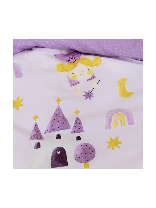 Nima Odette Set Kids Duvet Cover Single with Pillowcase Cotton Yellow 160x240cm