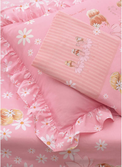 Makis Tselios Home Dance Детски Плик за Завивка Единичен Памучен Розов 160x240бр