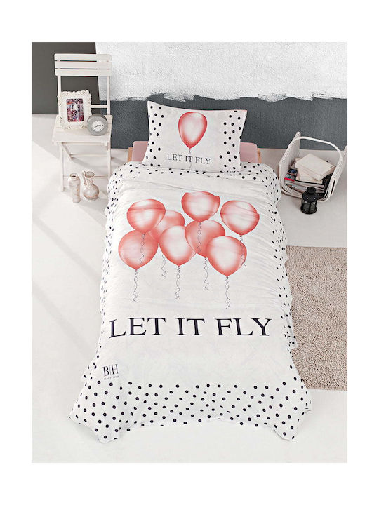 Beauty Home Fly Σετ Παιδική Παπλωματοθήκη Μονή με Μαξιλαροθήκη Βαμβακερή 6110 160x240εκ.