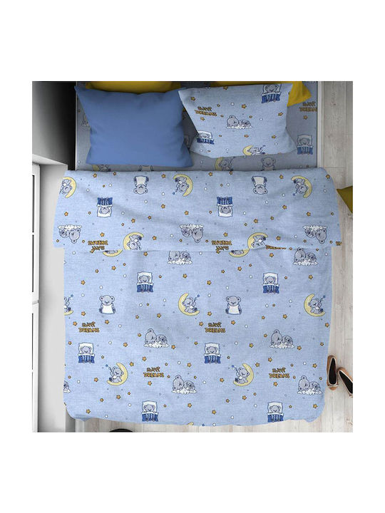 Dimcol Детски Плик за Завивка Единичен Памучен Sky Blue 160x240бр