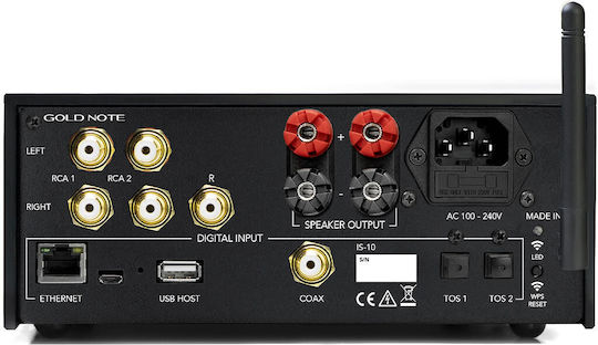 Gold Note IS-10 Ολοκληρωμένος Ενισχυτής Hi-Fi Stereo 140W/4Ω 90W/8Ω Silver