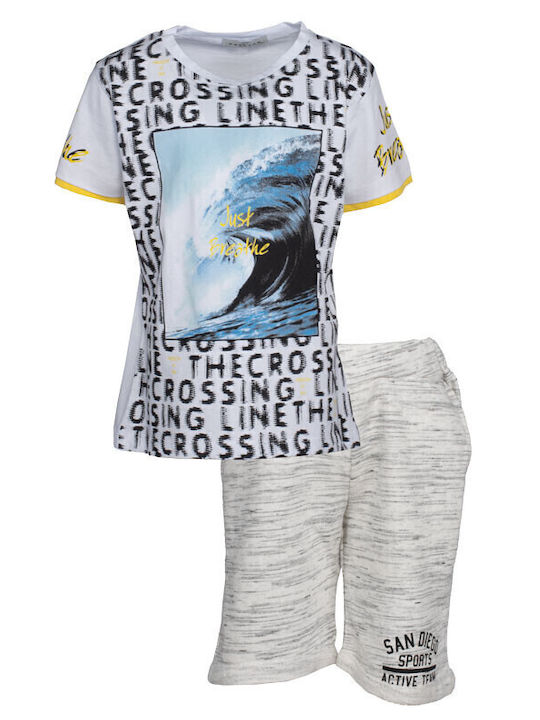 Kinder-Set mit Shorts Sommer 2Stück White