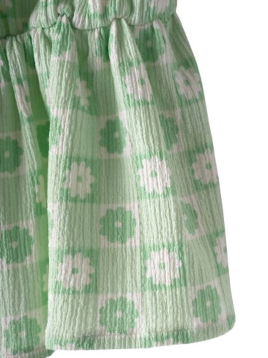Kids' Set with Pants Summer 2pcs Green Blouse