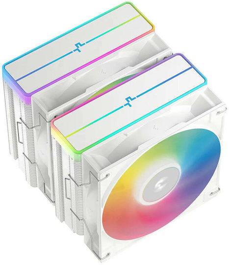 Deepcool AG620 WH ARGB V2 Dual Fan CPU Cooling for AM4/AM5/1200/115x/1700 Socket White