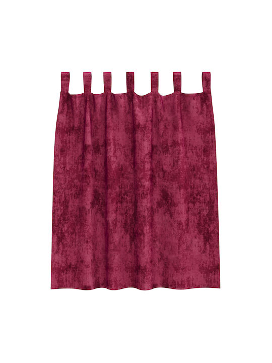 vidaXL Set Window Curtains With Burgundy Tunnel 140x140cm