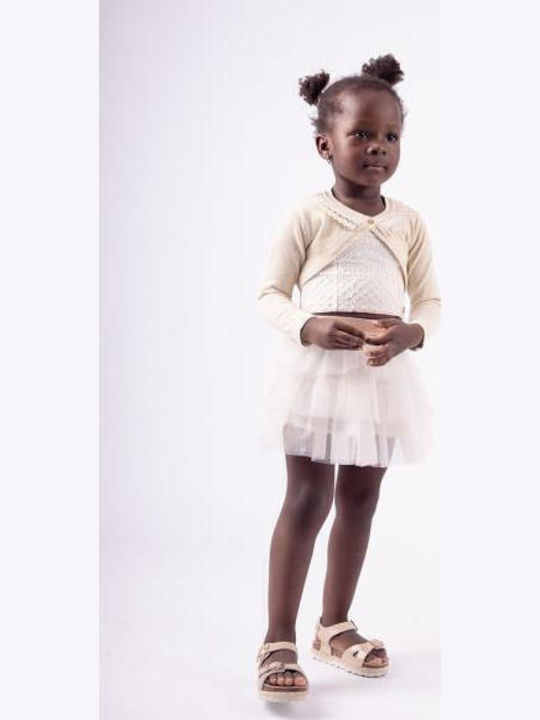 Kids' Set with Skirt Summer 3pcs Gold