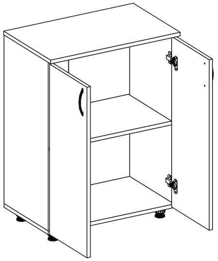 Mega Bazaar Ντουλάπι Μπάνιου 60x36x80cm Λευκό