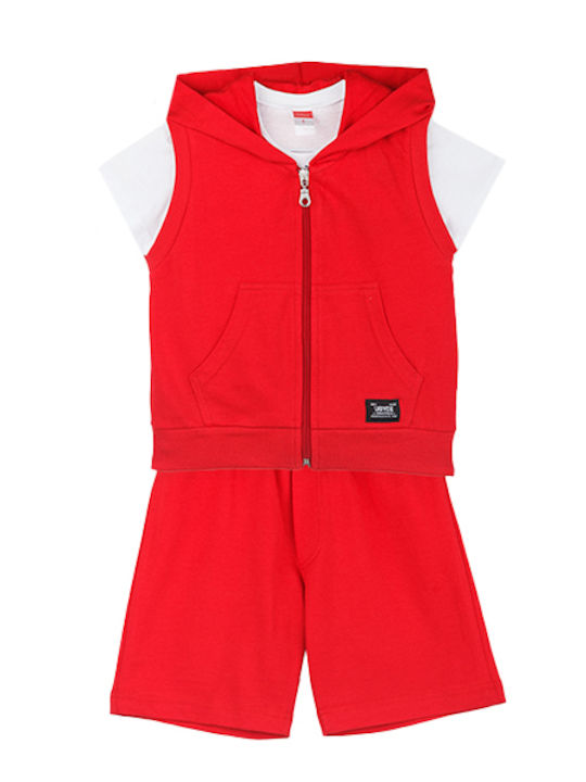 Kids' Set with Shorts Summer 3pcs Red